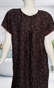 Black Garden Spun Nighty. Flowy Spun Fabric | Laces and Frills