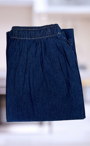 Navy Blue Flora Denim Co-ord Set. Denim Cotton | Laces and Frills - Laces and Frills