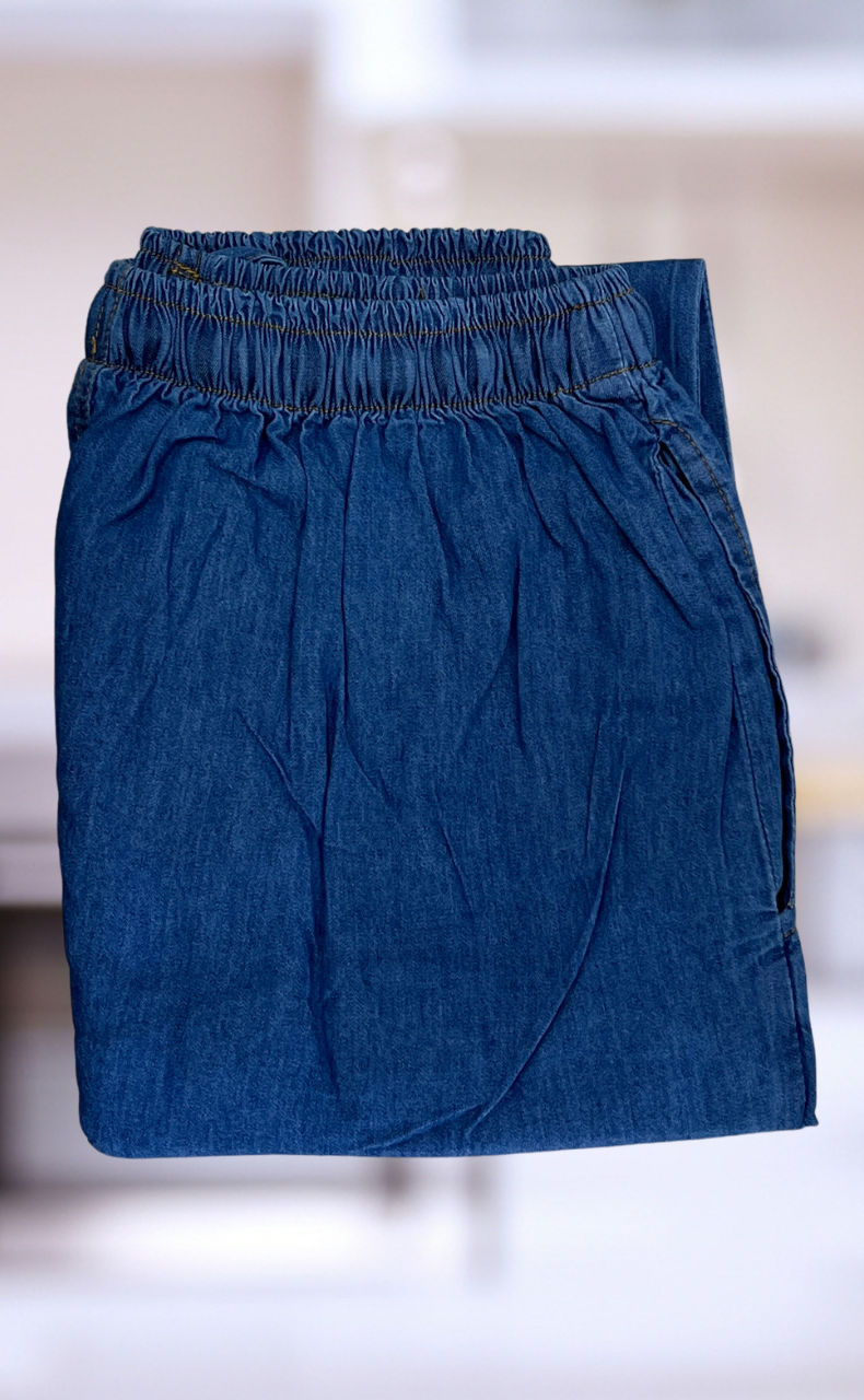 Light Blue Flora Denim Co-ord Set. Denim Cotton | Laces and Frills - Laces and Frills