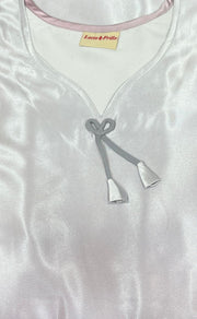 Light Pink/Lavender Satin Kaftan .Soft Silky Satin | Laces and Frills - Laces and Frills