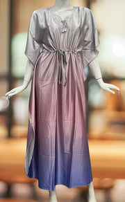 Light Pink/Lavender Satin Kaftan .Soft Silky Satin | Laces and Frills - Laces and Frills