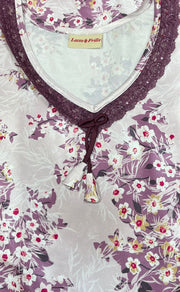 Light Pink/Beetroot Pink Garden Satin Kaftan .Soft Silky Satin | Laces and Frills - Laces and Frills