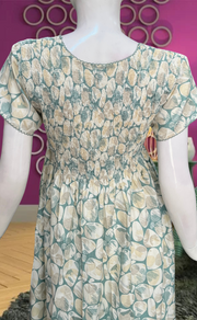 Cruise Colour Smocking Soft Cotton Nighty. Soft Breathable Fabric | Laces and Frills