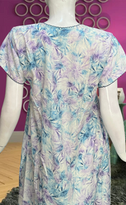 Lavender Floral Smocking Soft Cotton Nighty. Soft Breathable Fabric | Laces and Frills - Laces and Frills