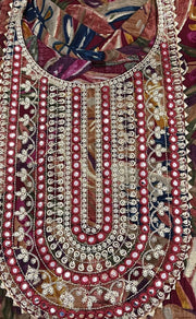 Maroon Garden Kurti With Pant And Dupatta Set. Versatile Muslin. | Laces and Frills - Laces and Frills