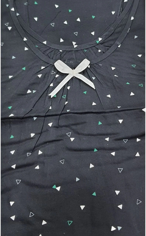 Black Triangles Short Nighty | Knee Length Nighty | Laces and Frills - Laces and Frills