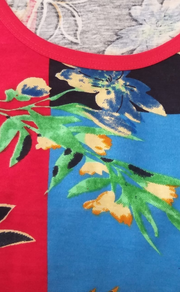 Red/Blue Short Nighty | Knee Length Nighty | Laces and Frills - Laces and Frills