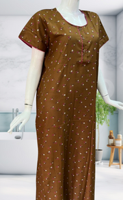 Yellow Tiny Floral Spun Nighty. Flowy Spun Fabric | Laces and Frills - Laces and Frills