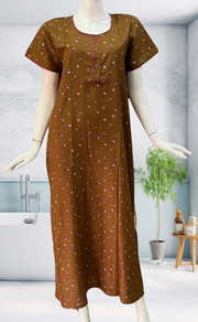 Yellow Tiny Floral Spun Nighty. Flowy Spun Fabric | Laces and Frills - Laces and Frills