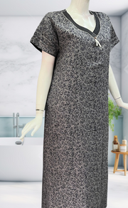 Navy Blue Garden Spun Nighty. Flowy Spun Fabric | Laces and Frills - Laces and Frills