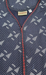 Navy Blue Abstract Spun Nighty. Flowy Spun Fabric | Laces and Frills - Laces and Frills