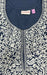 Indigo Blue Embroidery Spun Nighty. Pure Durable Cotton | Laces and Frills - Laces and Frills