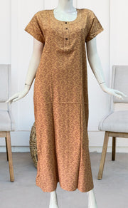 Peach Garden Spun Nighty. Pure Durable Cotton | Laces and Frills - Laces and Frills