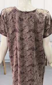 Violet Leafy Spun Nighty. Pure Durable Cotton | Laces and Frills - Laces and Frills