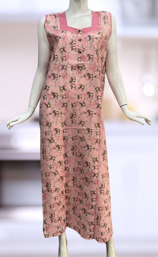 Pink Floral Pure Cotton House Coat Set. Boutique Cotton Fabric | Laces and Frills - Laces and Frills