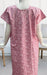 Light Pink Leafy Pure Cotton Nighty. Pure Durable Cotton | Laces and Frills - Laces and Frills