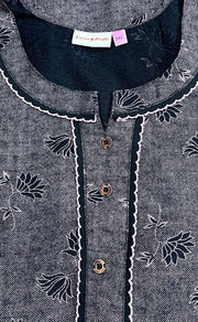 Pink Flora Spun Nighty. Flowy Spun Fabric | Laces and Frills - Laces and Frills