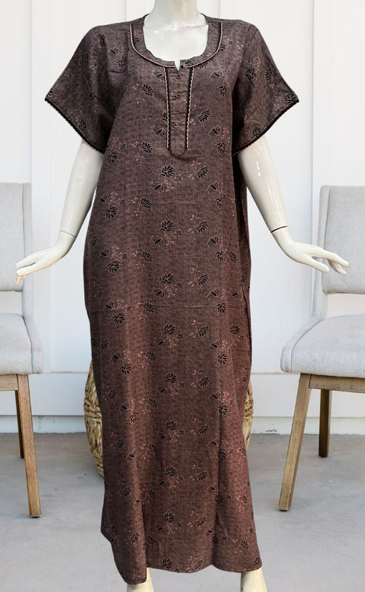 Pink Flora Spun Nighty. Flowy Spun Fabric | Laces and Frills - Laces and Frills