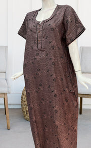 Pink Flora Spun Nighty. Flowy Spun Fabric | Laces and Frills - Laces and Frills