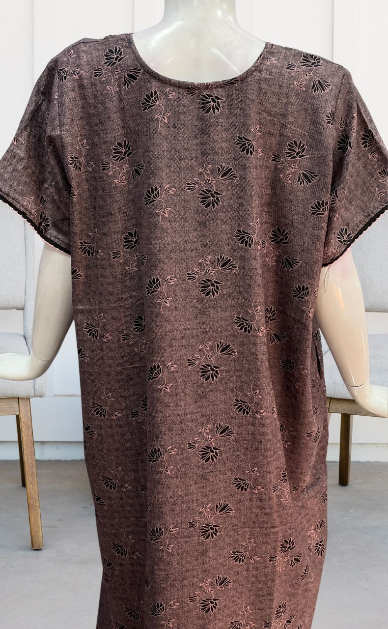 Pink Flora Spun Nighty. Flowy Spun Fabric | Laces and Frills - Laces and Frills