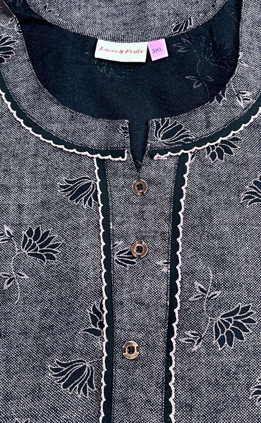 Pink Flora Spun Nighty. Flowy Spun Fabric | Laces and Frills - Laces and Frills