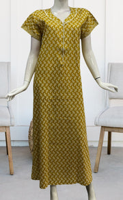 Mustard Buds Pure Cotton Zip Nighty. Pure Durable Cotton | Laces and Frills - Laces and Frills