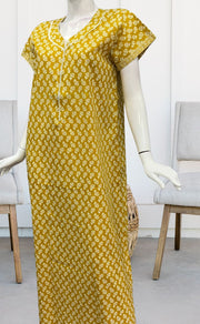 Mustard Buds Pure Cotton Zip Nighty. Pure Durable Cotton | Laces and Frills - Laces and Frills