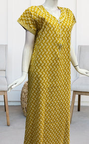 Mustard Buds Pure Cotton Zip Nighty. Pure Durable Cotton | Laces and Frills - Laces and Frills