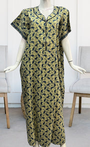 Off White/Blue Manga Motifs Pure Cotton Nighty. Pure Durable Cotton | Laces and Frills - Laces and Frills