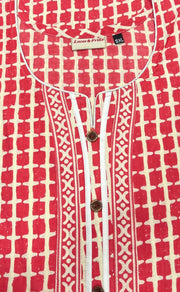 Peach Abstract Pure Cotton Nighty. Pure Durable Cotton | Laces and Frills - Laces and Frills