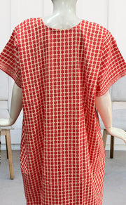 Peach Abstract Pure Cotton Nighty. Pure Durable Cotton | Laces and Frills - Laces and Frills