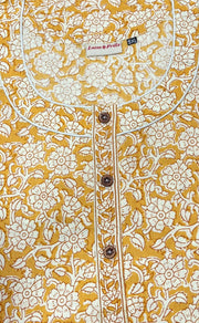 Yellow Garden Pure Cotton Nighty. Pure Durable Cotton | Laces and Frills - Laces and Frills