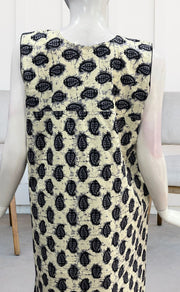 Off White/Black Manga Motif Sleeveless Pure Cotton Nighty. Pure Durable Cotton | Laces and Frills - Laces and Frills