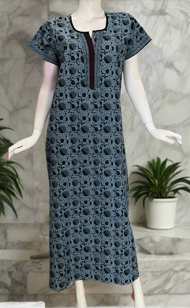 Grey Garden Pure Cotton Nighty. Pure Durable Cotton | Laces and Frills