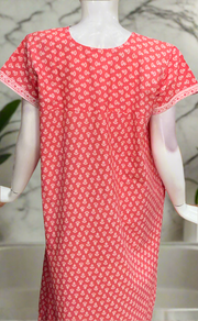 Candy Pink Tiny Flora Pure Cotton Nighty. Pure Durable Cotton | Laces and Frills