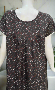 Grey Flora Spun  Nighty. Flowy Spun Fabric | Laces and Frills