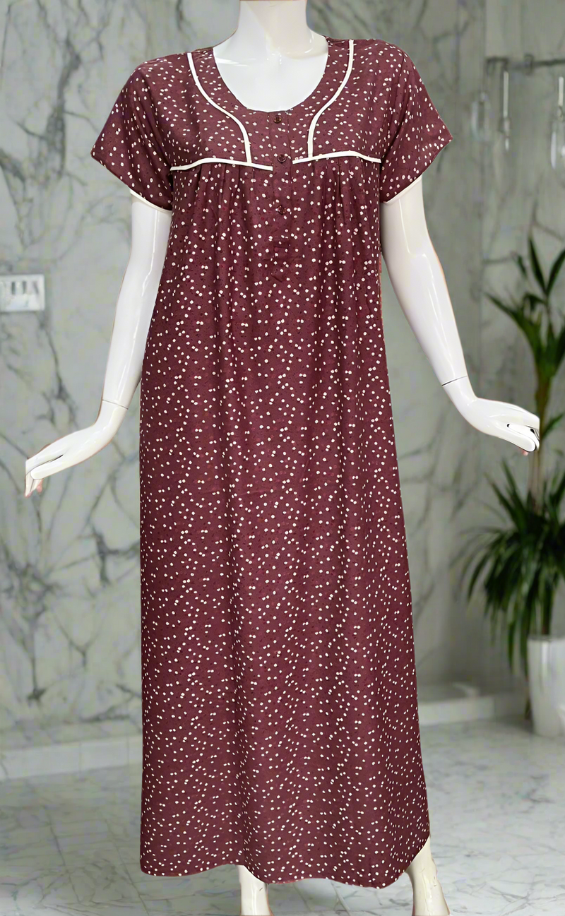 English Pink Flora Spun  Nighty. Flowy Spun Fabric | Laces and Frills