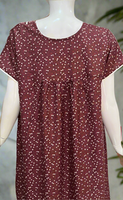 English Pink Flora Spun  Nighty. Flowy Spun Fabric | Laces and Frills