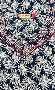 Blue Leafy Pure Cotton Nighty. Pure Durable Cotton | Laces and Frills