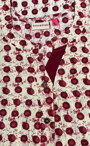 Maroon Dots Pure Cotton Nighty. Pure Durable Cotton | Laces and Frills