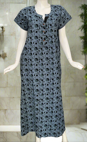 Grey Flora Pure Cotton Nighty. Pure Durable Cotton | Laces and Frills