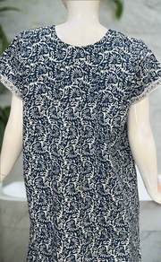 Blue Garden Pure Cotton Nighty. Pure Durable Cotton | Laces and Frills