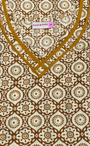 Yellow Jaipura Pure Cotton Nighty. Pure Durable Cotton | Laces and Frills