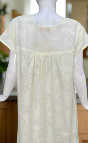 Light Yellow Boutique Cotton Nighty. Cotton Fabric | Laces and Frills
