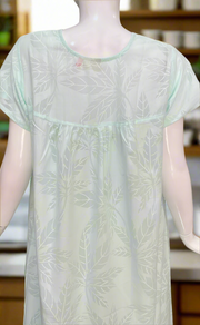 Sea Green Boutique Cotton Nighty. Cotton Fabric | Laces and Frills