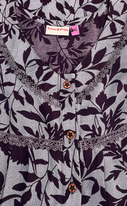 Violet Garden Spun  Nighty. Flowy Spun Fabric | Laces and Frills