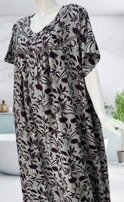 Violet Garden Spun  Nighty. Flowy Spun Fabric | Laces and Frills