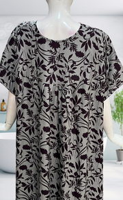 Violet Garden Spun  Nighty. Flowy Spun Fabric | Laces and Frills