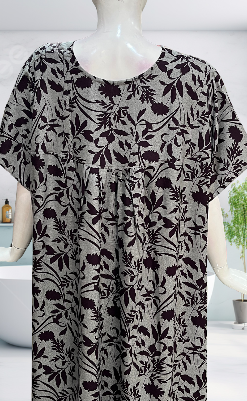 Violet Garden Spun  Nighty. Flowy Spun Fabric | Laces and Frills