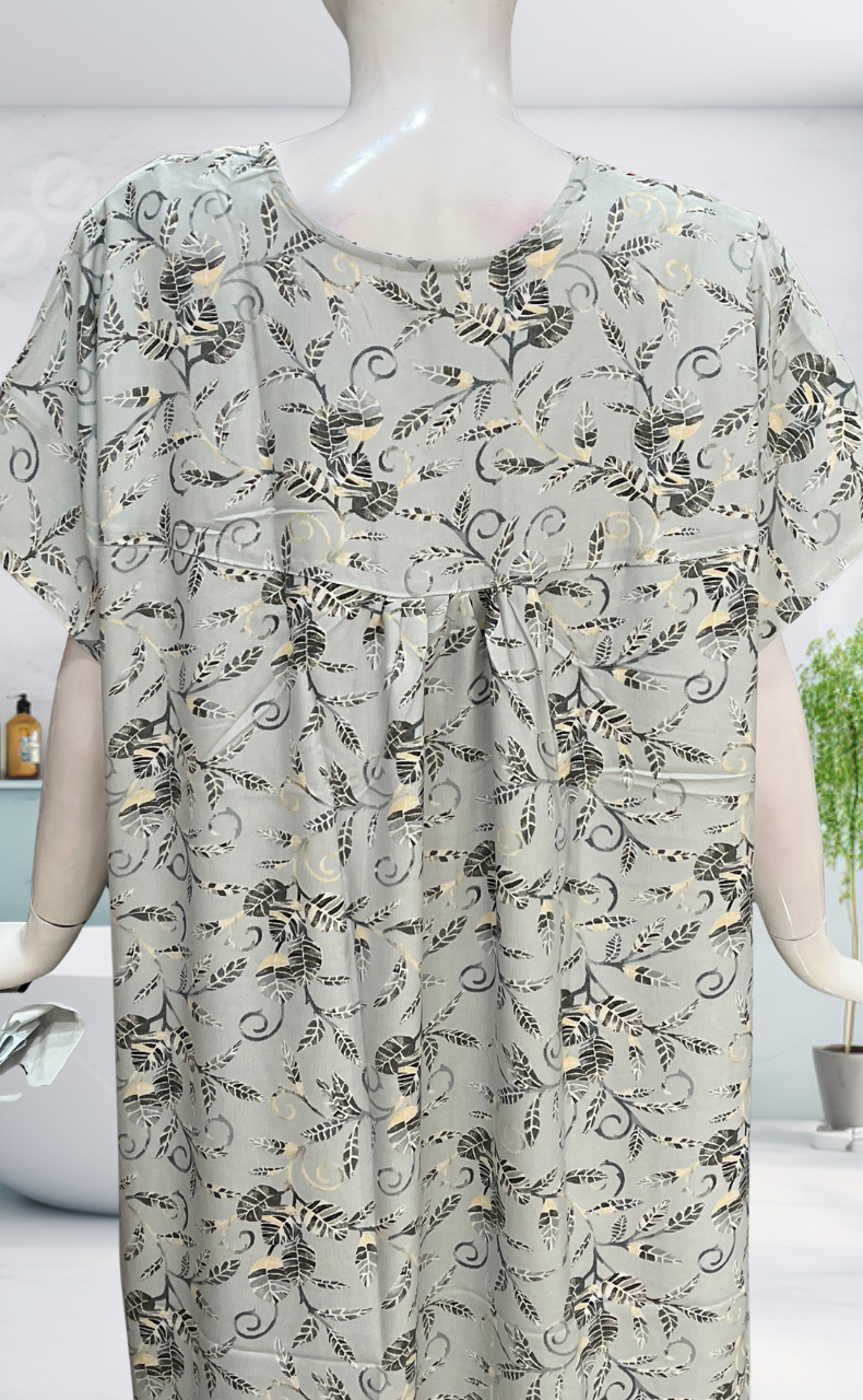 Light Sea Green Garden Spun  Nighty. Flowy Spun Fabric | Laces and Frills
